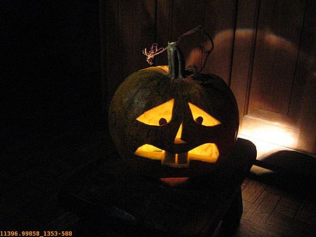 Scared Pumpkin Lantern