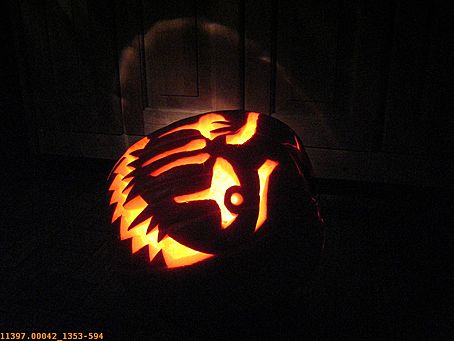 Fallen Over Pumkin Lantern