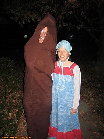 Brown on the sidewalk