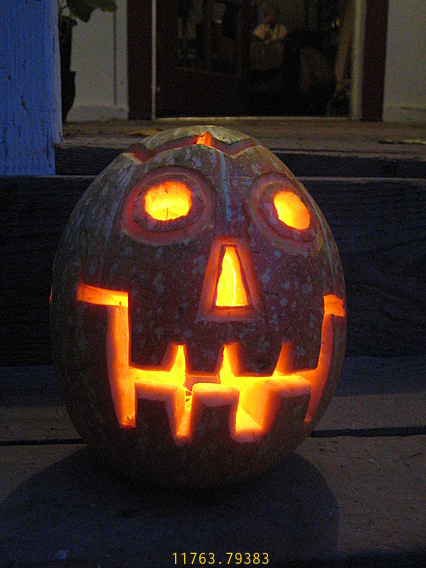 Glows like a pumpkin Squash Lantern At Night