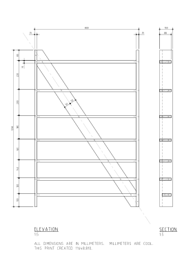Measured plan of the shelves project