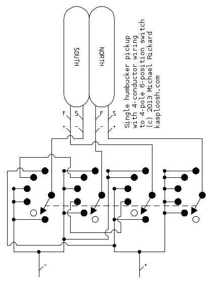 Single Humbucker Pickup Wiring Diagram from media.kasploosh.com
